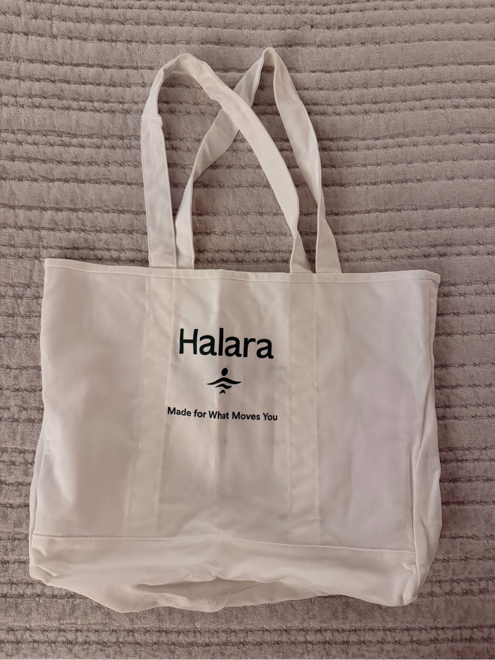 Halara Letter Print Casual Canvas Tote Bag